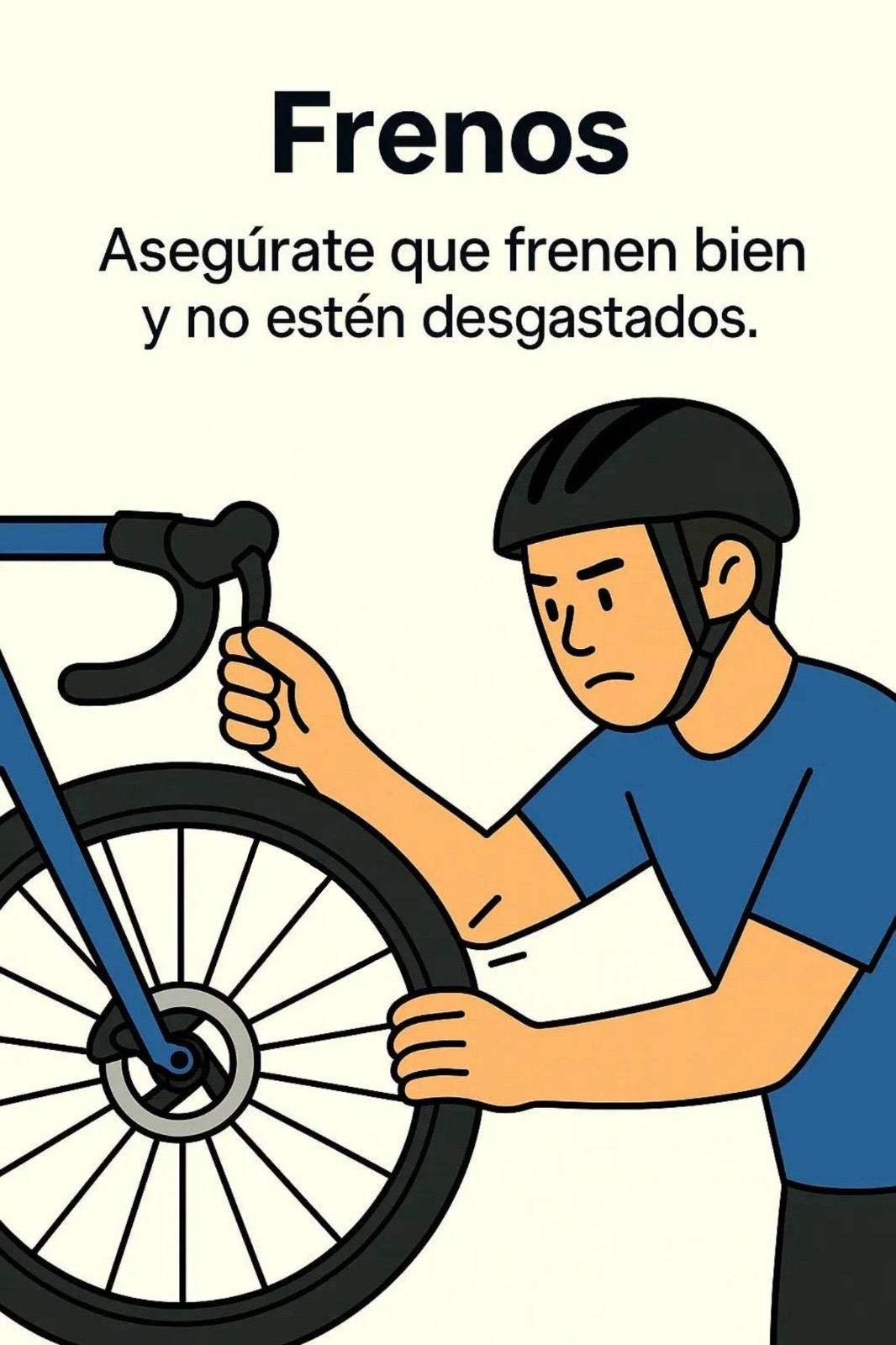 Revisión de frenos en caricatura